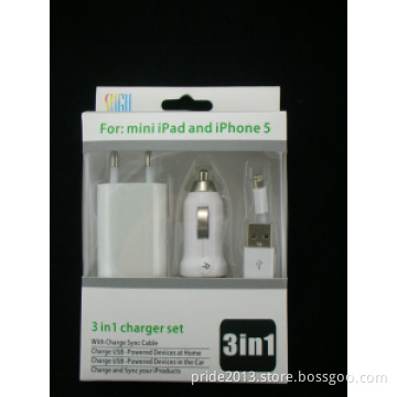 New 3 in 1 Charger Set for iPhone5 in High Quality